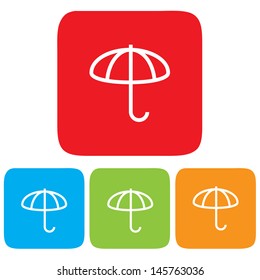 Umbrella icons, Vector illustration