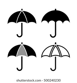 Umbrella icons vector set on white background. Umbrella icon eps10. Umbrella icon collection. Umbrella web icon.
