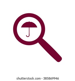 Umbrella  icon,vector illustration.Flat design style.