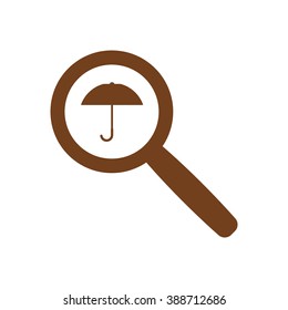 Umbrella  icon,vector illustration.Flat design style.