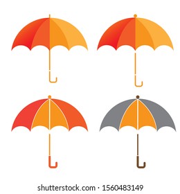 umbrella illustration , flat design , vector