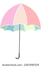 Umbrella illustration. Flat design. Vector.
