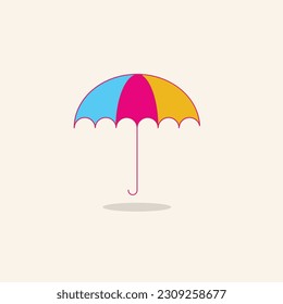 Umbrella illustration. Flat design. Vector.