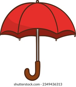 Umbrella illustration. Flat design. Vector.