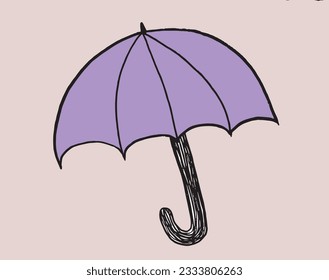 Umbrella illustration image. 
Hand drawn image artwork of an umbrella. 
Simple cute original logo.
Hand drawn vector illustration for posters, cards, t-shirts.