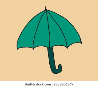 Umbrella illustration image. 
Hand drawn image artwork of an umbrella. 
Simple cute original logo.
Hand drawn vector illustration for posters, cards, t-shirts.