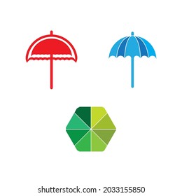 Umbrella illustration logo concept vector template