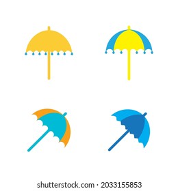 Umbrella illustration logo concept vector template
