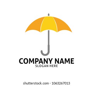 umbrella illustration protection vector logo design template