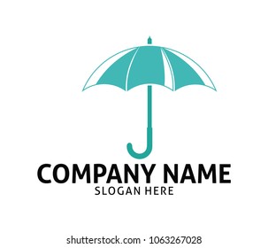 umbrella illustration protection vector logo design template