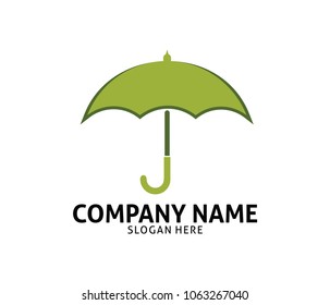 umbrella illustration protection vector logo design template