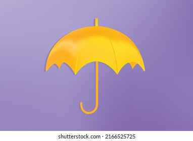Umbrella Illustration Rain Protection Season Isolated Flat Graphic Icon