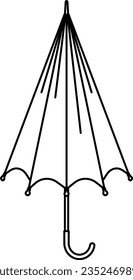 umbrella, illustration, vector, parasol, object, protection, yellow, icon, symbol, cartoon