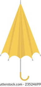 umbrella, illustration, vector, parasol, object, protection, yellow, icon, symbol, cartoon