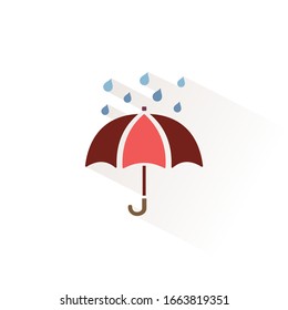 Umbrella. Isolated color icon. Seasons vector illustration