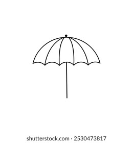Umbrella isolated icon, insurance vector icon with editable stroke