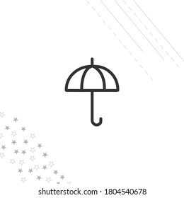 umbrella isolated line icon for web and mobile