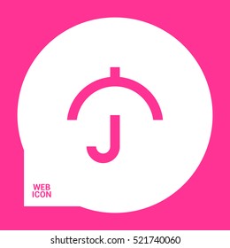 Umbrella isolated minimal single flat linear icon for application and info-graphic. Care line vector icon for websites and mobile minimalistic flat design.