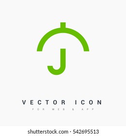 Umbrella isolated minimal single flat linear icon for application and info-graphic. Care line vector icon for websites and mobile minimalistic flat design.