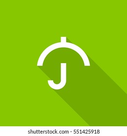 Umbrella isolated minimal single flat linear icon for application and info-graphic. Care line vector icon for websites and mobile minimalistic flat design.