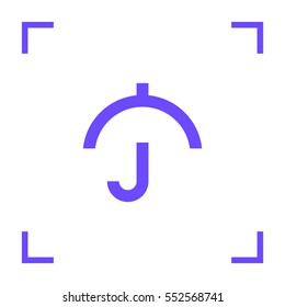Umbrella isolated minimal single flat linear icon for application and info-graphic. Care line vector for websites and mobile minimalistic design.
