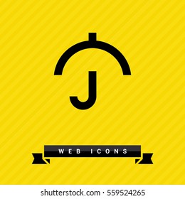 Umbrella isolated minimal single flat linear icon for application and info-graphic. Care line vector icon for websites and mobile minimalistic flat design.