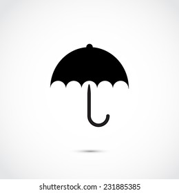 Umbrella isolated on white background. Vector art.