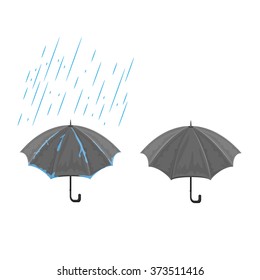 Umbrella isolated on a white background, illustration.
