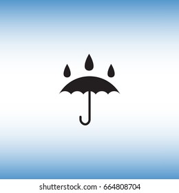 Umbrella isolated vector sign. Umbrella flat vector icon. Waterproof symbol vector illustration.