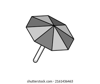 Umbrella isometric design icon. Vector web illustration. 3d colorful concept