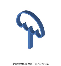 Umbrella isometric left top view 3D icon