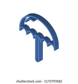 Umbrella isometric left top view 3D icon
