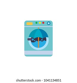 Umbrella Laundry Logo Icon Design