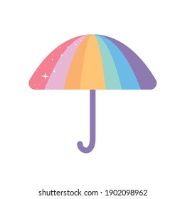 umbrella with lgbtq pride colors vector illustration design