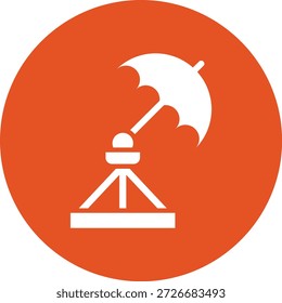 Ilustración de diseño de icono de Vector de luz de paraguas