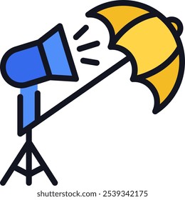umbrella lighting icon illustration for web, app, presentation, infogaphics or etc