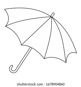 Umbrella Line Art Clip art Isolated Editable Stroke Illustration