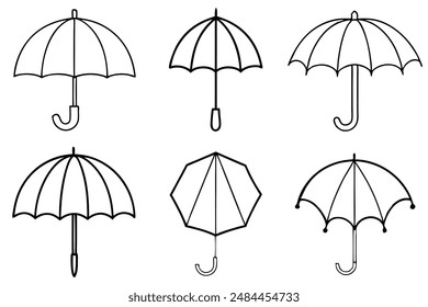 Umbrella Line Art Simple and Elegant Umbrella Design