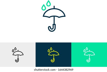 umbrella line art vector icon - ui icon vector