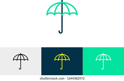 umbrella line art vector icon - ui icon vector