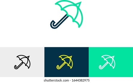 umbrella line art vector icon - ui icon vector