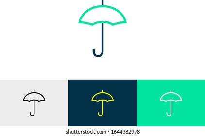 icono vectorial de la línea del paraguas, icono ui vectorial