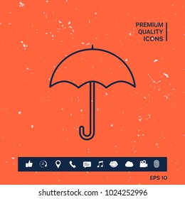 Umbrella line icon
