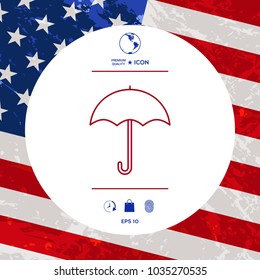 Umbrella line icon