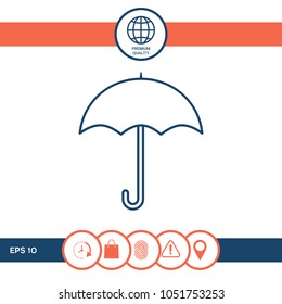 Umbrella line icon