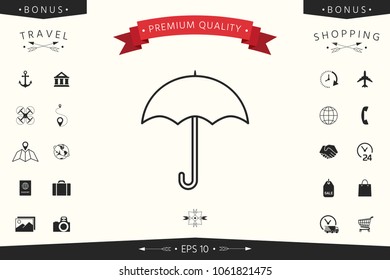 Umbrella line icon