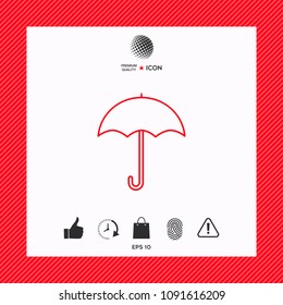 Umbrella line icon