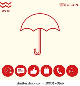 Umbrella line icon