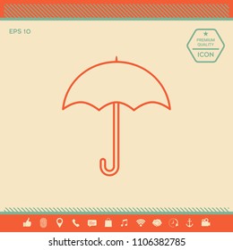 Umbrella line icon