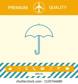 Umbrella line icon